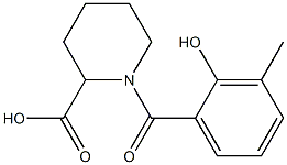 1-(2-hydroxy-3-methylbenzoyl)piperidine-2-carboxylic acid Structure