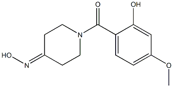 1-(2-hydroxy-4-methoxybenzoyl)piperidin-4-one oxime Structure