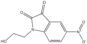 1-(2-hydroxyethyl)-5-nitro-2,3-dihydro-1H-indole-2,3-dione 化学構造式