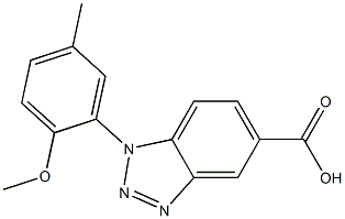 1-(2-methoxy-5-methylphenyl)-1H-1,2,3-benzotriazole-5-carboxylic acid Struktur