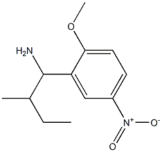 1-(2-methoxy-5-nitrophenyl)-2-methylbutan-1-amine,,结构式