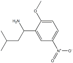 1-(2-methoxy-5-nitrophenyl)-3-methylbutan-1-amine 化学構造式