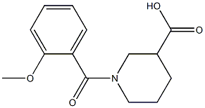 1-(2-methoxybenzoyl)piperidine-3-carboxylic acid Struktur