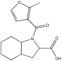 1-(2-methyl-3-furoyl)octahydro-1H-indole-2-carboxylic acid,,结构式