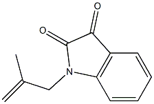1-(2-メチル-2-プロペニル)-2,3-ジヒドロ-1H-インドール-2,3-ジオン 化学構造式