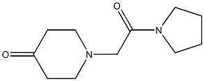 1-(2-oxo-2-pyrrolidin-1-ylethyl)piperidin-4-one,,结构式