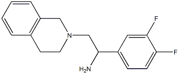 1-(3,4-difluorophenyl)-2-(3,4-dihydroisoquinolin-2(1H)-yl)ethanamine 化学構造式