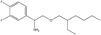 1-(3,4-difluorophenyl)-2-[(2-ethylhexyl)oxy]ethan-1-amine 化学構造式