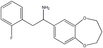 1-(3,4-dihydro-2H-1,5-benzodioxepin-7-yl)-2-(2-fluorophenyl)ethan-1-amine Structure