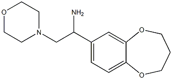 1-(3,4-dihydro-2H-1,5-benzodioxepin-7-yl)-2-morpholin-4-ylethanamine,,结构式