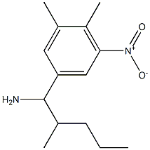 1-(3,4-dimethyl-5-nitrophenyl)-2-methylpentan-1-amine,,结构式
