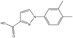 1-(3,4-dimethylphenyl)-1H-pyrazole-3-carboxylic acid 化学構造式