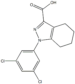 1-(3,5-dichlorophenyl)-4,5,6,7-tetrahydro-1H-indazole-3-carboxylic acid Structure