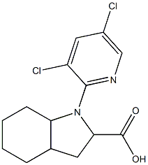 1-(3,5-dichloropyridin-2-yl)-octahydro-1H-indole-2-carboxylic acid Structure