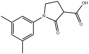 1-(3,5-dimethylphenyl)-2-oxopyrrolidine-3-carboxylic acid 结构式