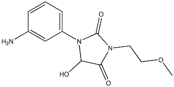 1-(3-aminophenyl)-5-hydroxy-3-(2-methoxyethyl)imidazolidine-2,4-dione,,结构式