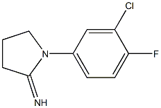 1-(3-chloro-4-fluorophenyl)pyrrolidin-2-imine 结构式