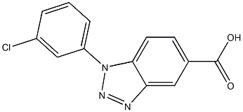 1-(3-chlorophenyl)-1H-1,2,3-benzotriazole-5-carboxylic acid Structure