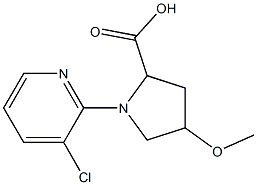 1-(3-chloropyridin-2-yl)-4-methoxypyrrolidine-2-carboxylic acid|