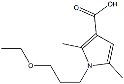 1-(3-ethoxypropyl)-2,5-dimethyl-1H-pyrrole-3-carboxylic acid Structure