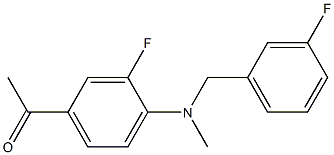 1-(3-fluoro-4-{[(3-fluorophenyl)methyl](methyl)amino}phenyl)ethan-1-one|