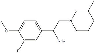 1-(3-fluoro-4-methoxyphenyl)-2-(3-methylpiperidin-1-yl)ethan-1-amine,,结构式