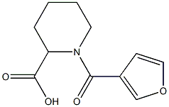 1-(3-furoyl)piperidine-2-carboxylic acid Structure