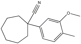 1-(3-methoxy-4-methylphenyl)cycloheptane-1-carbonitrile Struktur