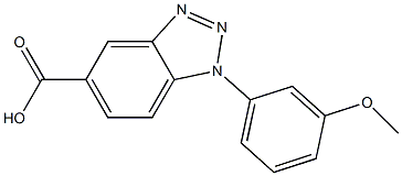 1-(3-methoxyphenyl)-1H-1,2,3-benzotriazole-5-carboxylic acid,,结构式