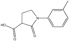 1-(3-methylphenyl)-2-oxopyrrolidine-3-carboxylic acid Structure