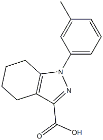 1-(3-methylphenyl)-4,5,6,7-tetrahydro-1H-indazole-3-carboxylic acid,,结构式