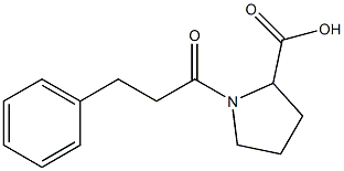 1-(3-phenylpropanoyl)pyrrolidine-2-carboxylic acid,,结构式