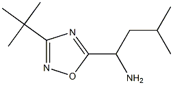 1-(3-tert-butyl-1,2,4-oxadiazol-5-yl)-3-methylbutan-1-amine Struktur