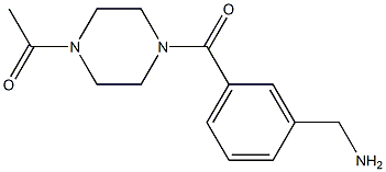 1-(4-{[3-(aminomethyl)phenyl]carbonyl}piperazin-1-yl)ethan-1-one Structure