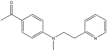 1-(4-{methyl[2-(pyridin-2-yl)ethyl]amino}phenyl)ethan-1-one,,结构式