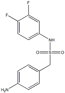 1-(4-aminophenyl)-N-(3,4-difluorophenyl)methanesulfonamide 化学構造式