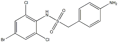 1-(4-aminophenyl)-N-(4-bromo-2,6-dichlorophenyl)methanesulfonamide Struktur