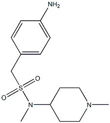 1-(4-aminophenyl)-N-methyl-N-(1-methylpiperidin-4-yl)methanesulfonamide Structure