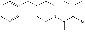 1-(4-benzylpiperazin-1-yl)-2-bromo-3-methylbutan-1-one 结构式