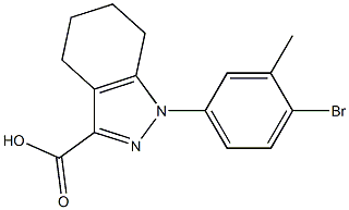 1-(4-bromo-3-methylphenyl)-4,5,6,7-tetrahydro-1H-indazole-3-carboxylic acid 化学構造式