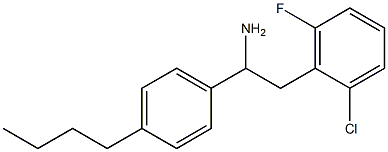 1-(4-butylphenyl)-2-(2-chloro-6-fluorophenyl)ethan-1-amine,,结构式