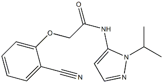 2-(2-cyanophenoxy)-N-(1-isopropyl-1H-pyrazol-5-yl)acetamide,,结构式