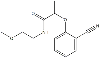 2-(2-cyanophenoxy)-N-(2-methoxyethyl)propanamide 结构式