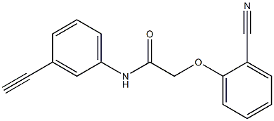2-(2-cyanophenoxy)-N-(3-ethynylphenyl)acetamide,,结构式