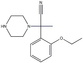 2-(2-ethoxyphenyl)-2-(piperazin-1-yl)propanenitrile 化学構造式