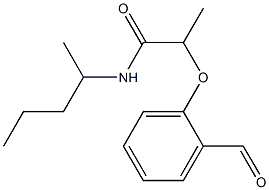 2-(2-formylphenoxy)-N-(pentan-2-yl)propanamide,,结构式