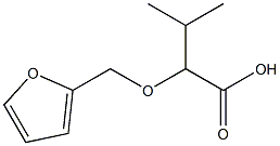 2-(2-furylmethoxy)-3-methylbutanoic acid 化学構造式