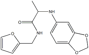 2-(2H-1,3-benzodioxol-5-ylamino)-N-(furan-2-ylmethyl)propanamide Structure