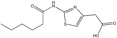 2-(2-hexanamido-1,3-thiazol-4-yl)acetic acid 化学構造式