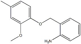2-(2-methoxy-4-methylphenoxymethyl)aniline Struktur